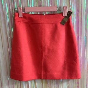 NWT, J Crew Pink Wool skirt 2 petite